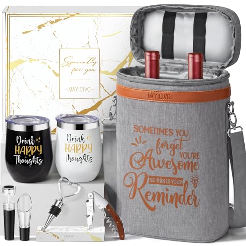 Image of Wine Lovers Gifts Basket for Women Birthday Gifts, Wine Cooler Bag Gift Set