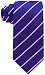 Pencil Stripe Ties for Men - Woven Necktie - Navy Blue w/Pink