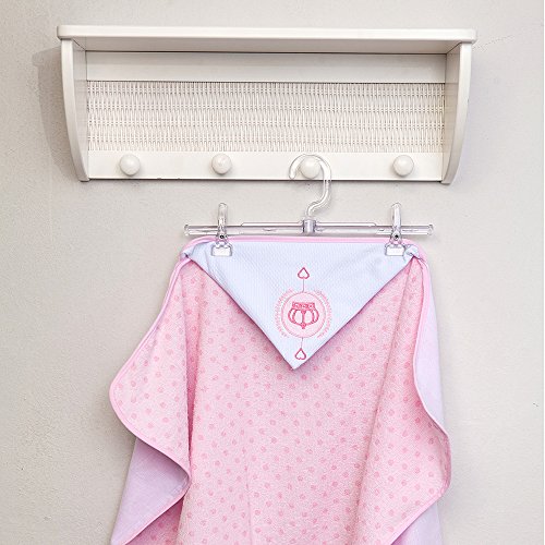 Toalha de Banho Felp Bordados Papi C/ Capuz Bord para Bebê 90cm X 70cm Contém 01 Un