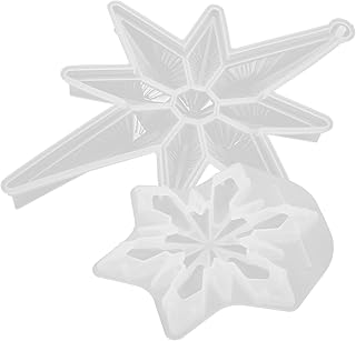 HOMSFOU 2 Pçs Resina Molde De Floco De Neve Molde De Silicone De Chocolate Molde De Resina DIY Artesanato Moldes De Silicone De Floco De Neve Resina De Natal Floco De Neve Cozimento