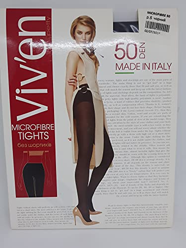 Womens 50 D Opaque Sheer Tights Microfibre (no shorts) Viv'en petty Made in Italy, EU
