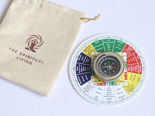 Image of The Spiritual Living Shakti Chakra with Compass | Vastu | 5.5 Inch | Vaastu Shastra Remedy (वास्तु उपाय) | Health & Wealth | Home Office - Activate Balance Corner | Decor |