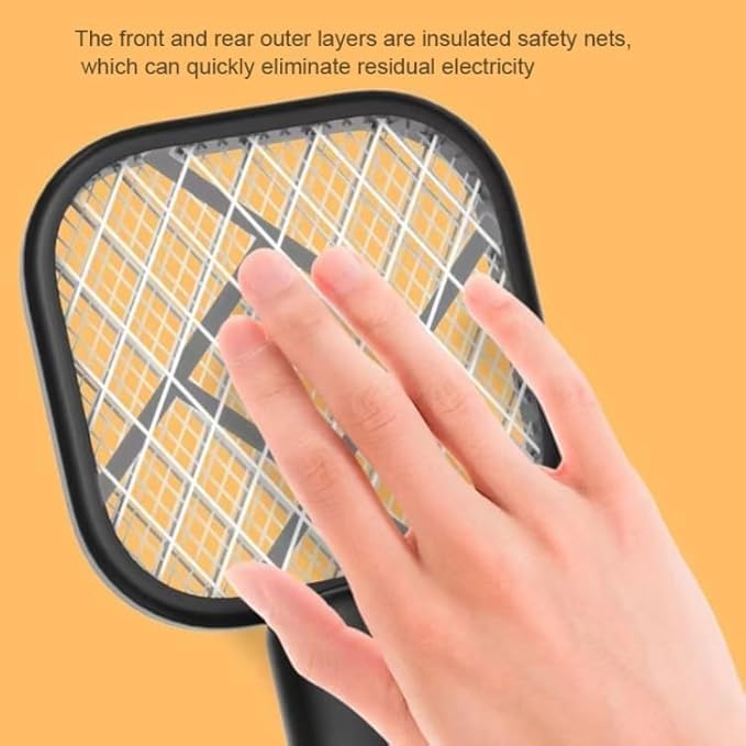 Image of MAKE A WISH Mini Mosquito Killer Bat | USB Rechargeable Electric Fly bat Swatter & Bug Zapper | Portable Mosquito Trap Light for Indoor & Outdoor Use | Safe & Compact Design(mini rackt 1)