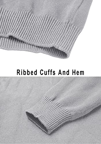 Men's Striped Quarter Zip Sweater for Fall and Winter