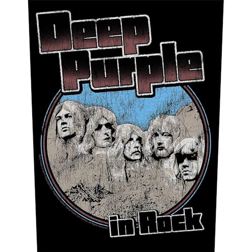 Patch à coudre violet foncé dans le Rock Band au dos, noir