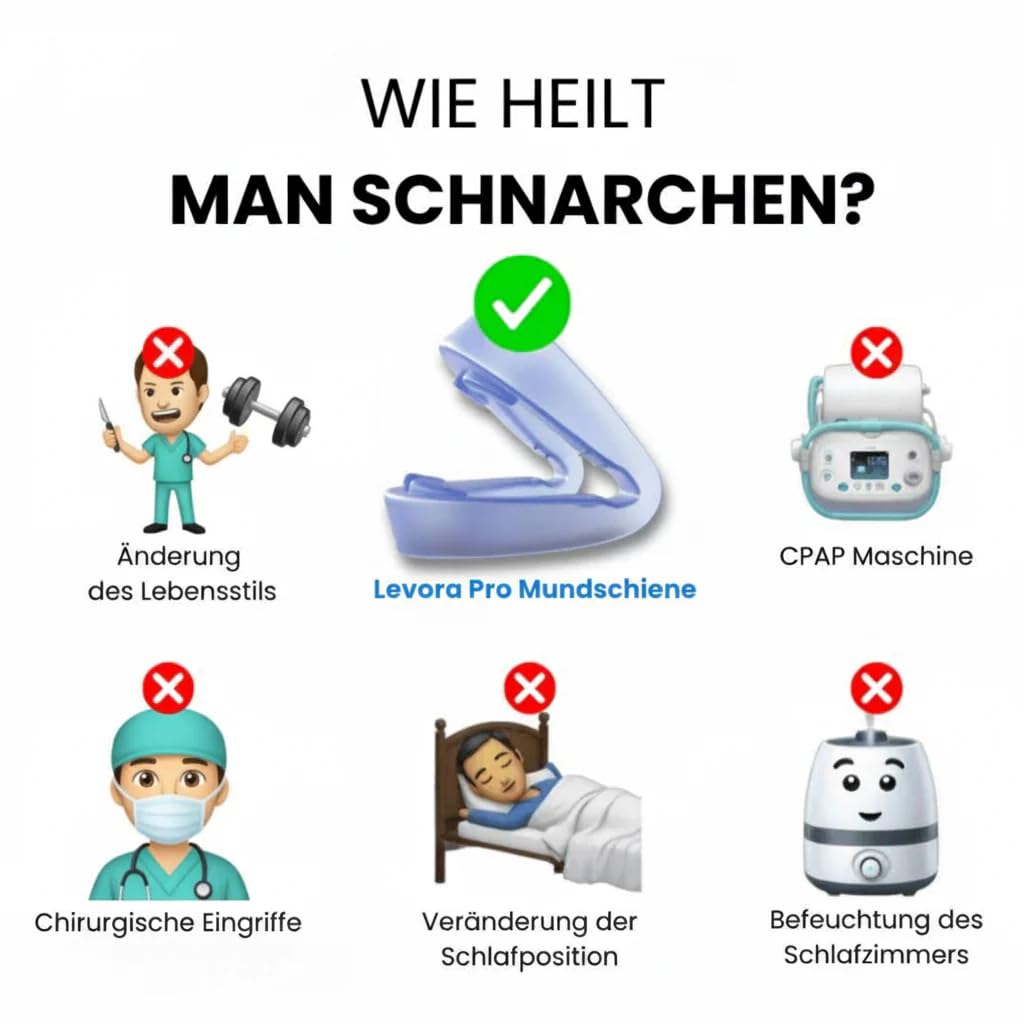 Levora Anti-Achnarch-Achiene Knirscherschiene,wiederverwendbare Schlafhilfe (2PCS)