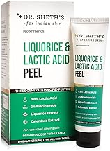 Dr. Sheth's Liquorice & 8.8% Lactic Acid (AHA) Peel with 2% Niacinamide, Calendula Extract for Exfoliation, Reduces Appearance of Pores, Acne & Pigmen