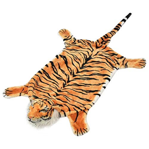 VIENDADPOW Teppiche Tigerfell Teppich Plüsch 144 cm Braun