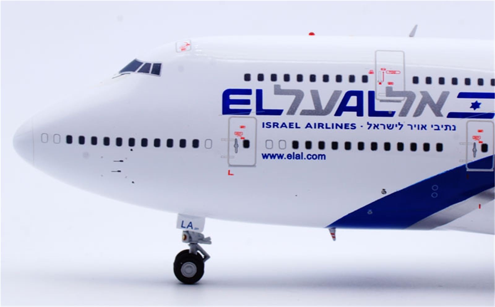 Repliki modeli samolotów 35CM 1/200 zestaw modeli do składania samolotu dla El Al B747-400 4X-ELA odlewany model samolotu na dużą skalę miniaturowy model samolotu