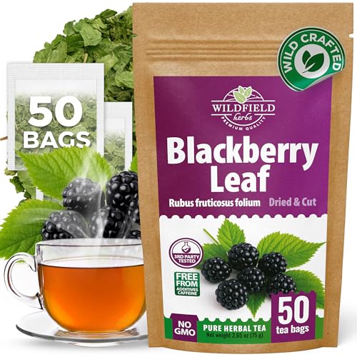 Image of 50 Bags Blackberry Leaf Herb Tea (Rubus Fruticosus) - 50 Count 1.5g Herbal Bags Te De Zarzamora