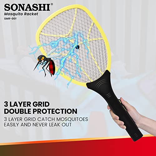 Image of Sonashi Mosquito Bat SMR 001 Rechargeable bat with Safety Grill Long Lasting Battery - 1 Year Warranty