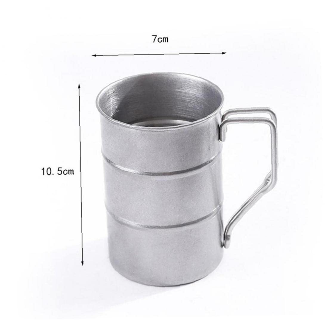 Amazon.co.jp: ビアジョッキ 400ml 樽型 ステンレススチール製