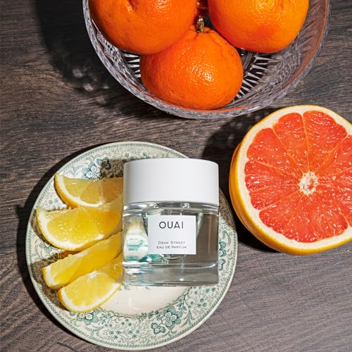 OUAI Dean Street Eau de Parfum - Elegant Womens Perfume for Everyday Wear - Fresh Floral Scent with Notes of Citrus, Apricot, Magnolia and Delicate Hints of Rose and Musk (1.7 Oz)