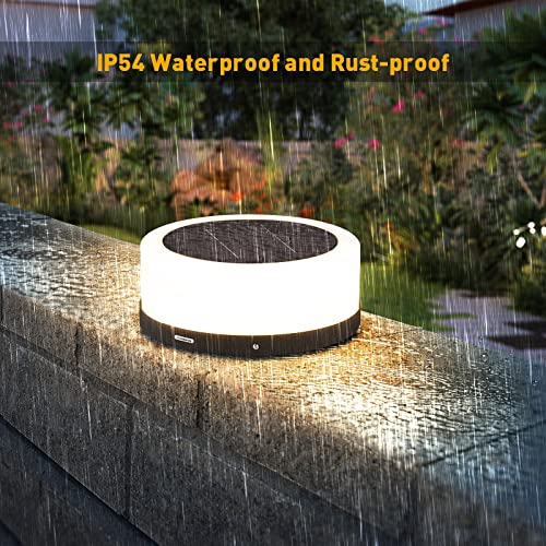 Linkmoon Outdoor Solar Post Cap Light, Modern Led Luxury Warm Light With Waterproof Ip54 Standards For Exterior House Porch Patio, Garden Fence And Deck #TOP1