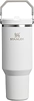 Vista 86 de Stanley IceFlow - Vaso con pajilla abatible con asa, de 20 onzas, tapa giratoria y popote abatible, botella de agua resistente a fugas, acero