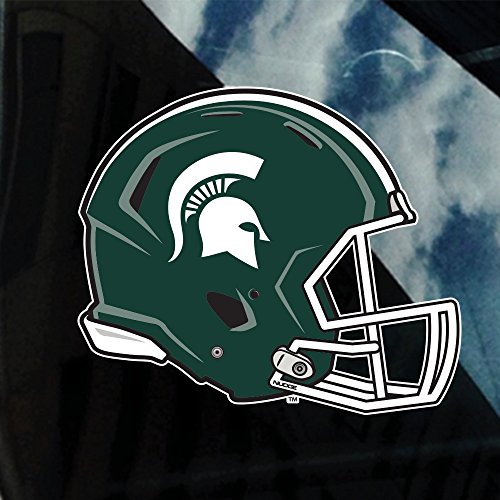 Image of Collegiate NCAA Car Decal Made from Premium Weatherproof Vinyl (Michigan State Football Helmet)