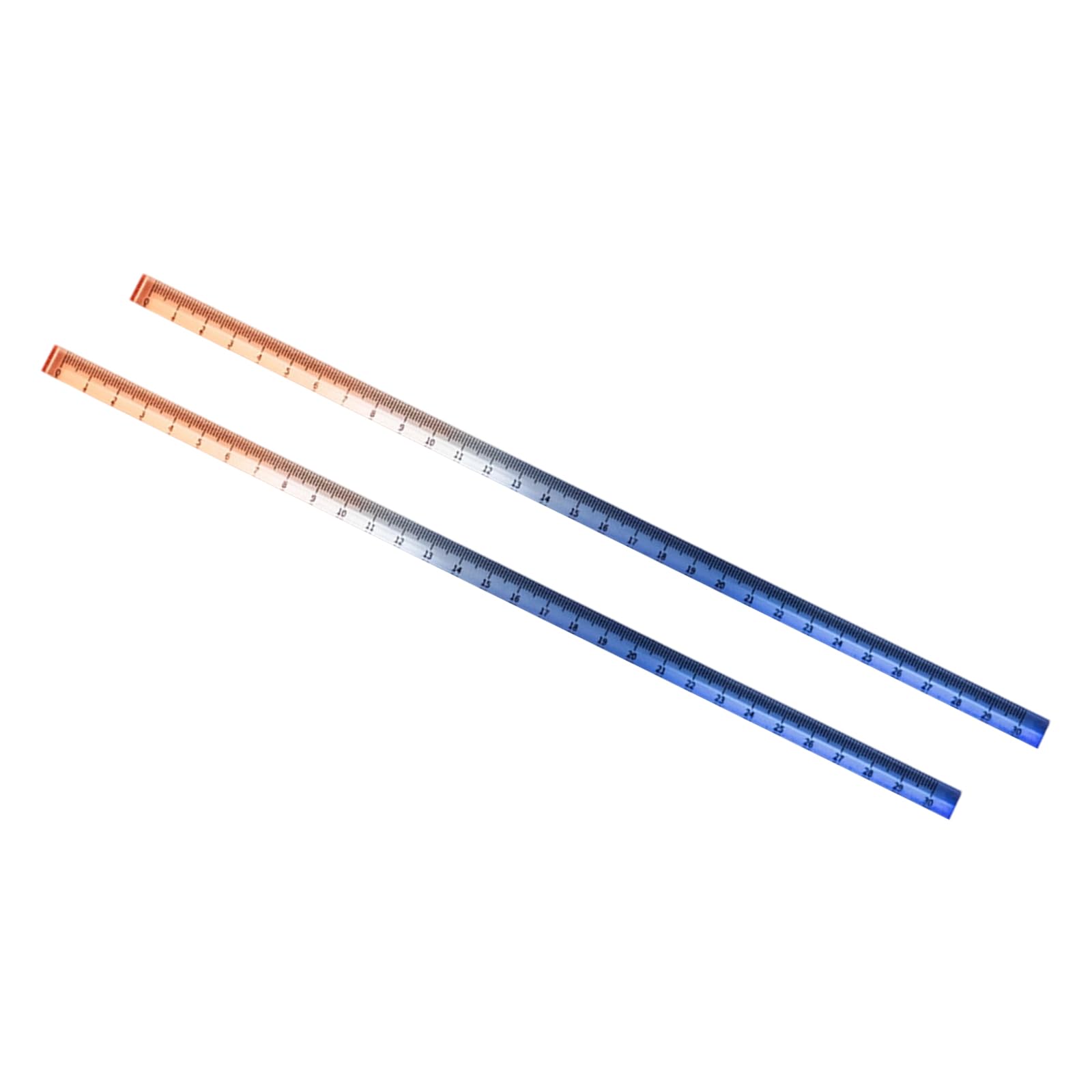 2Pcs Acrylic Clear Ruler, Colorful Straight Shatterproof Ruler Measuring Rulers School Offices Teaching Rulers Set