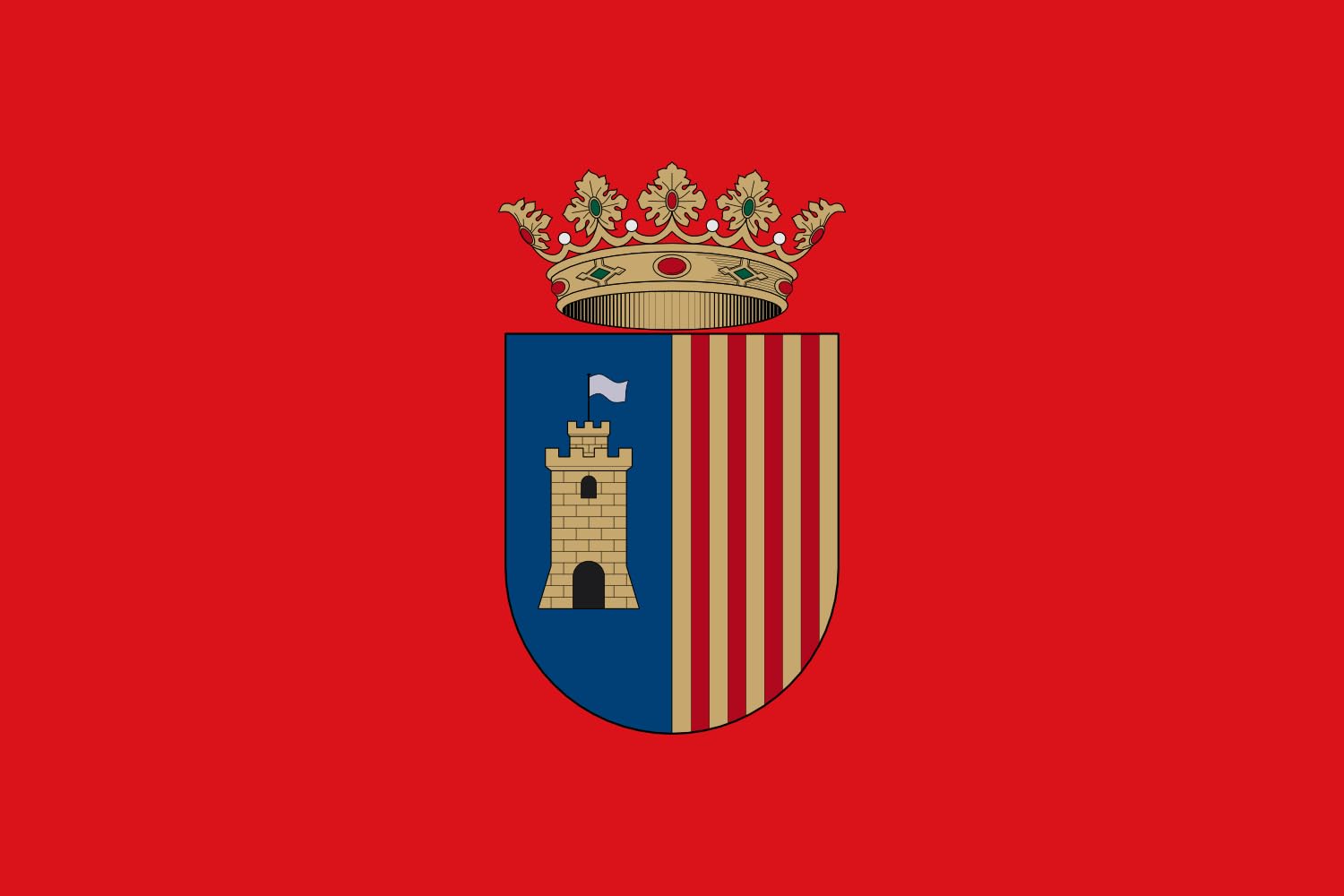 Drapeau XL Altura Espagne de qualité supérieure aux finitions Castellón