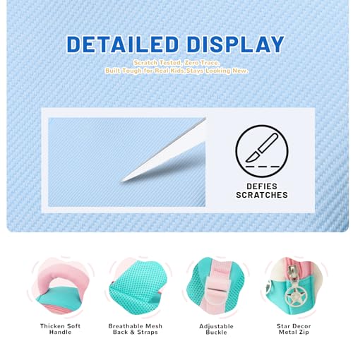 Toddler Backpack for Girls Preschool Kindergarten Backpack age 3-4 12in mini Cute Kids Bags with Detachable Waist Bag, Pink and Mint Green2