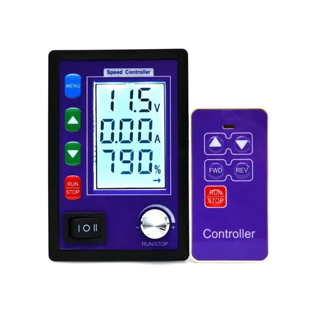 Toplionace Regolatore di Velocità per Motori da 10-55 | Regolatore di Velocità per Motori da 10-55 V 30 a con Display di tensione/corrente, Funzione avanti/indietro