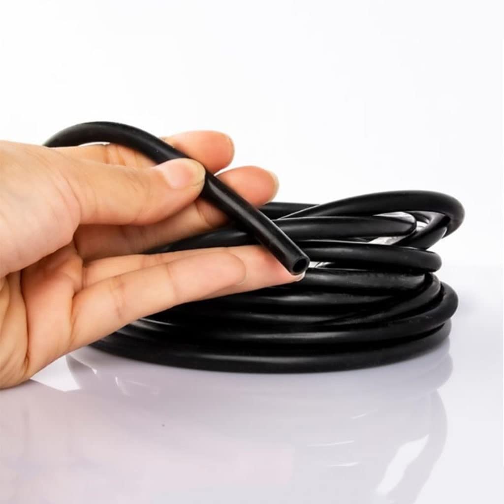 1 metr 1mm 2mm 3mm 4mm 5mm 6mm 7mm 8mm 9mm 10mm ID czarny wąż gumowy elastyczna miękka rurka silikonowa rura do pompy powietrza do akwarium, 1 szt.(6x12mm)