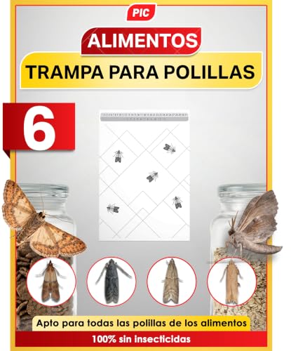 PIC Trampas para Polillas de Alimentos 6X – Antipolillas para Cocina