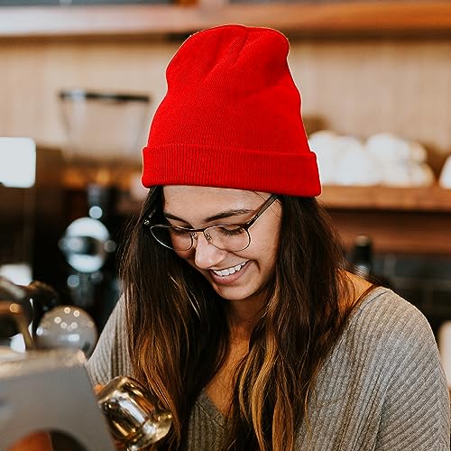 Image of Rosoz Beanie for Men Women Cuffed Knit Hat Winter Beanies Skull Cap Unisex
