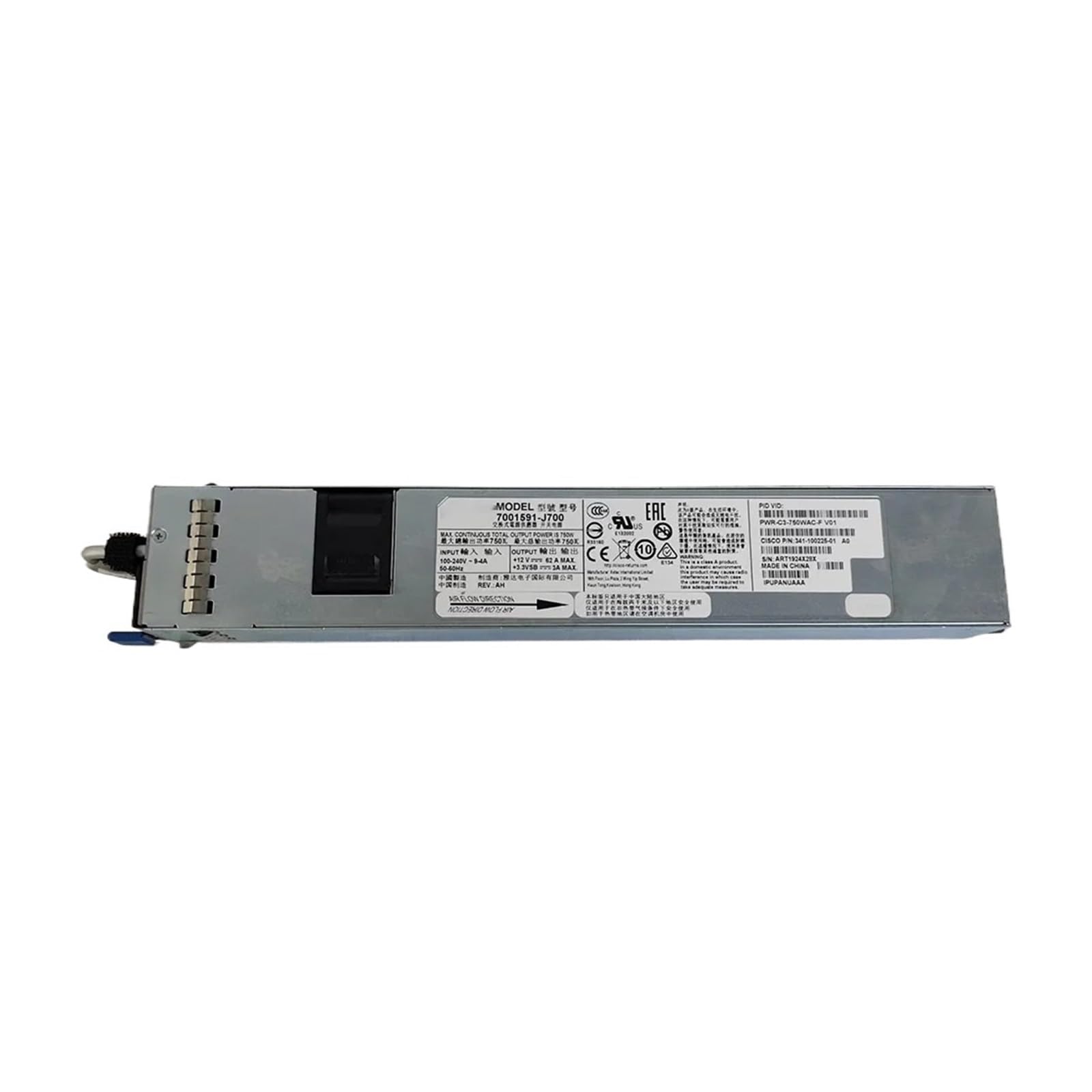 BFSYDLUJ Power Supply 341-100225-01 750W PWR-C3-750WAC-F