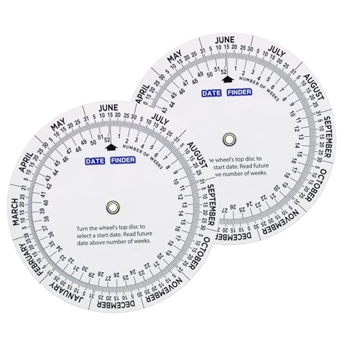 Image of 2 PCS Pregnancy Wheel, Due Date Calculator for Pregnant Patients,Pregnancy Wheel Badge Card for OB /GYN, Doctors, Midwives,Nurses and Patients