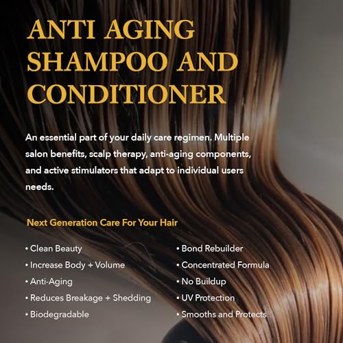 Shampoo and Conditioner. Clarifying & Deep Conditioning. Promotes Strong Healthy Hair, Scalp Health, and Hair Growth, 32 Oz - Image 3