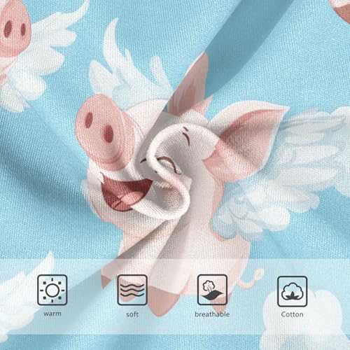 Wusikd Cute Flying Pig Girls' Underwear Cotton Girls Briefs Soft Toddler Underwear 2T3