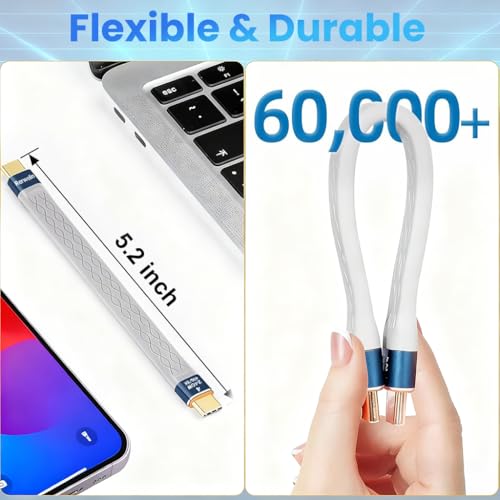 Image of Verilux PD 240W Type C Cable Fast Charging, High Speed Type C to C Type Charger cable Support 8K HD Video Output, Compatible for iPhone 17 /16 /15, Galaxy S25 /S24 /S23, Flash Drive, Portable Travel, Grey
