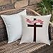 Funda De Cojine Funda de Almohada,Bautismo, Mensaje de Bautismo en la Cruz de la Cinta en la parte posterior Diseño del Even,Fundas de Cojín con Cremallera - Fundas de Almohada para Sofá y Cama45x45cm
