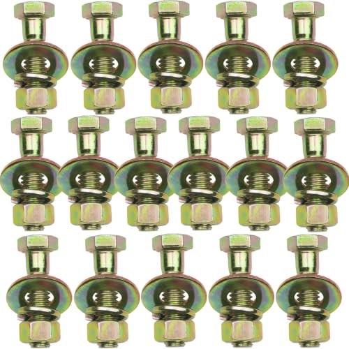 Image of 3 /8 inch x 1-1 /2 inch Grade 8 Hex Head Bolt and nut,Spring Lock Washer and Large Flat Washer Assortment Kit, Color Gavalization,Alloy Steel,Heavy Duty,(16sets Pack),by Metalsuberg.