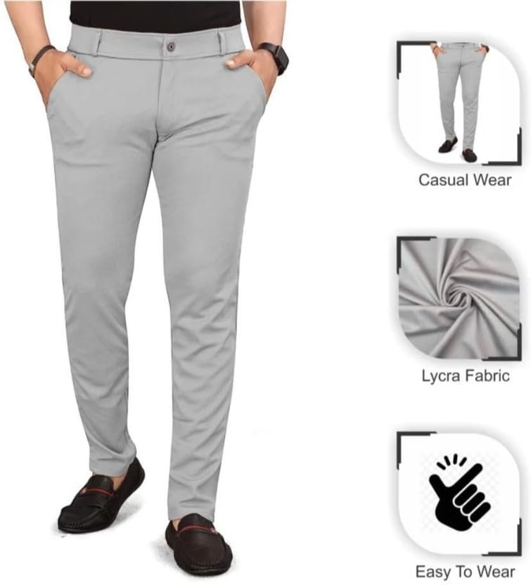 Image of Vanits Men's Slim Fit Casual Trousers Pack of 1