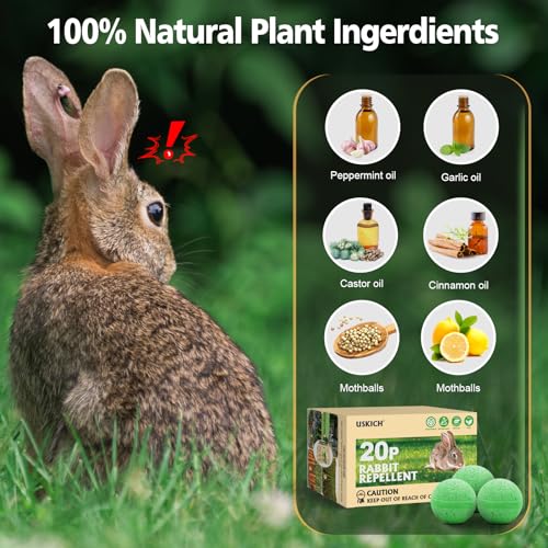 Rabbit Repellent Outdoor,20 Pack Natural Peppermint Oil Rabbit Repellent Pet Safe,Powerful Rabbit Deterrent,Rabbit Repellant for Garden,Deer Repellent for Outdoor Tree Yard, Safe for Lawn and Plant - Thumbnail 3