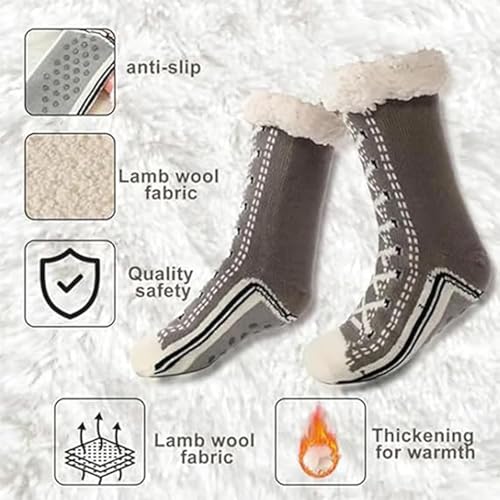Documentw Ultra Thick Cashmere Slipper Home Socks, Indoor Winter Footwear, Christmas Sock Slipper Socks4