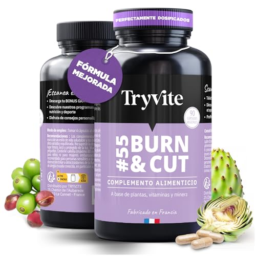 Quemagrasas Potente Para Adelgazar Rapido y Efectivo Mujer | Fat Burner | TRYVITE BURN&CUT Fórmula...