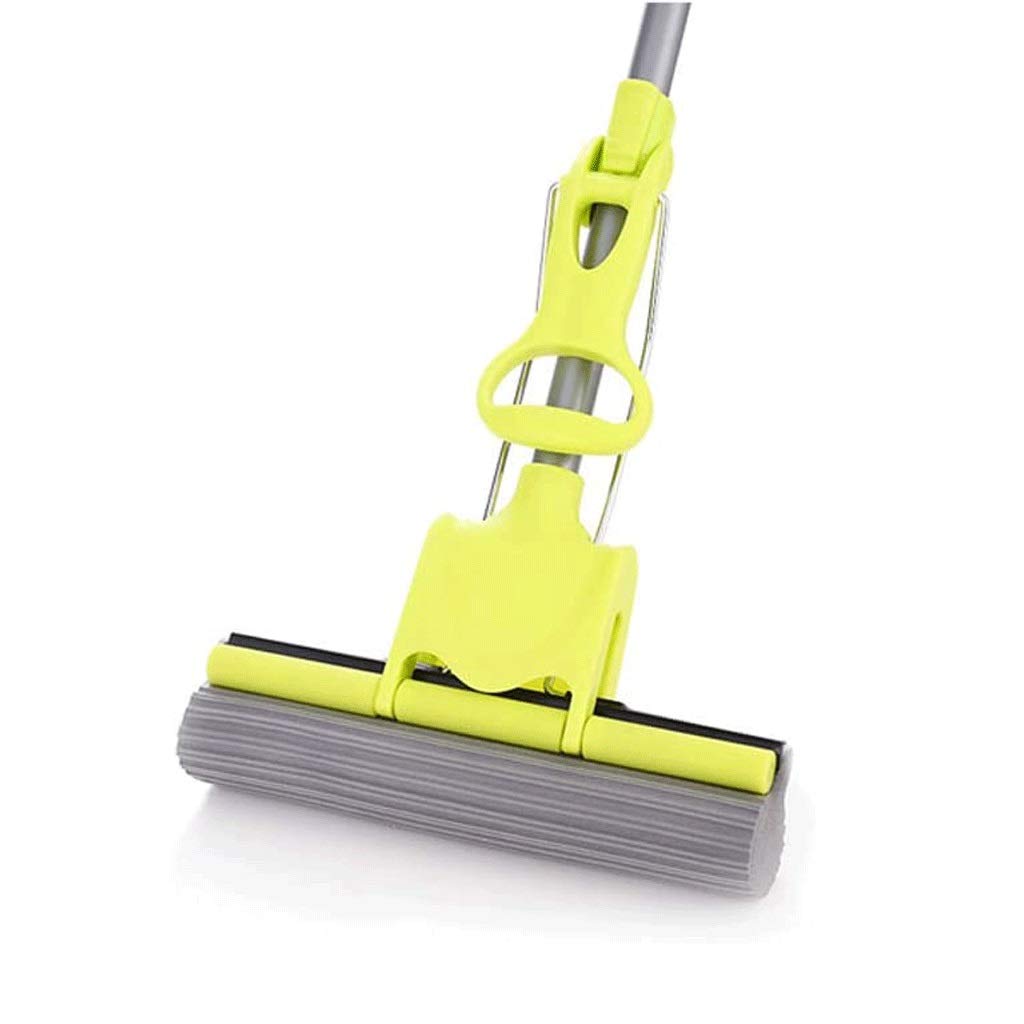 Fregona de Esponja de PVA para el hogar de la Cocina, fregona de Esponja de Espuma de PVA con Rodillo cuádruple súper Absorbente, Limpiador de Pisos Multiusos, Verde