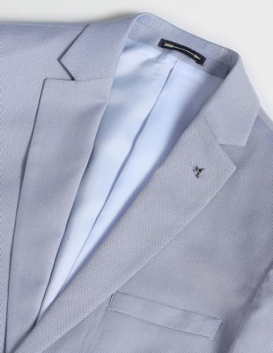 Image of Arrow Men's Polyester Double Breasted Business Suit Pants Set (ARAGSU5604 Blue