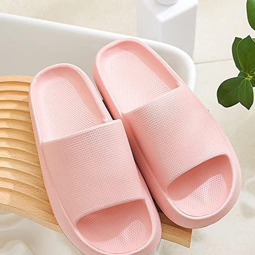 BAPPKON Women's slippers, non-slip slippers, pillow slippers, house thick bottom slippers, super soft shower bathroom quick dry slippers3