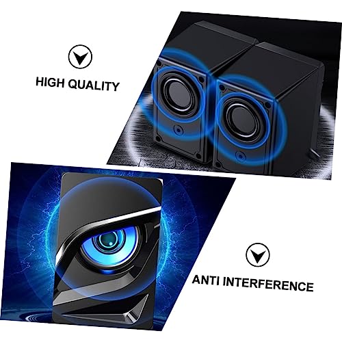 Altavoces USB para computadora de escritorio estéreo 2.0 con luces de colores Uonlytech 6