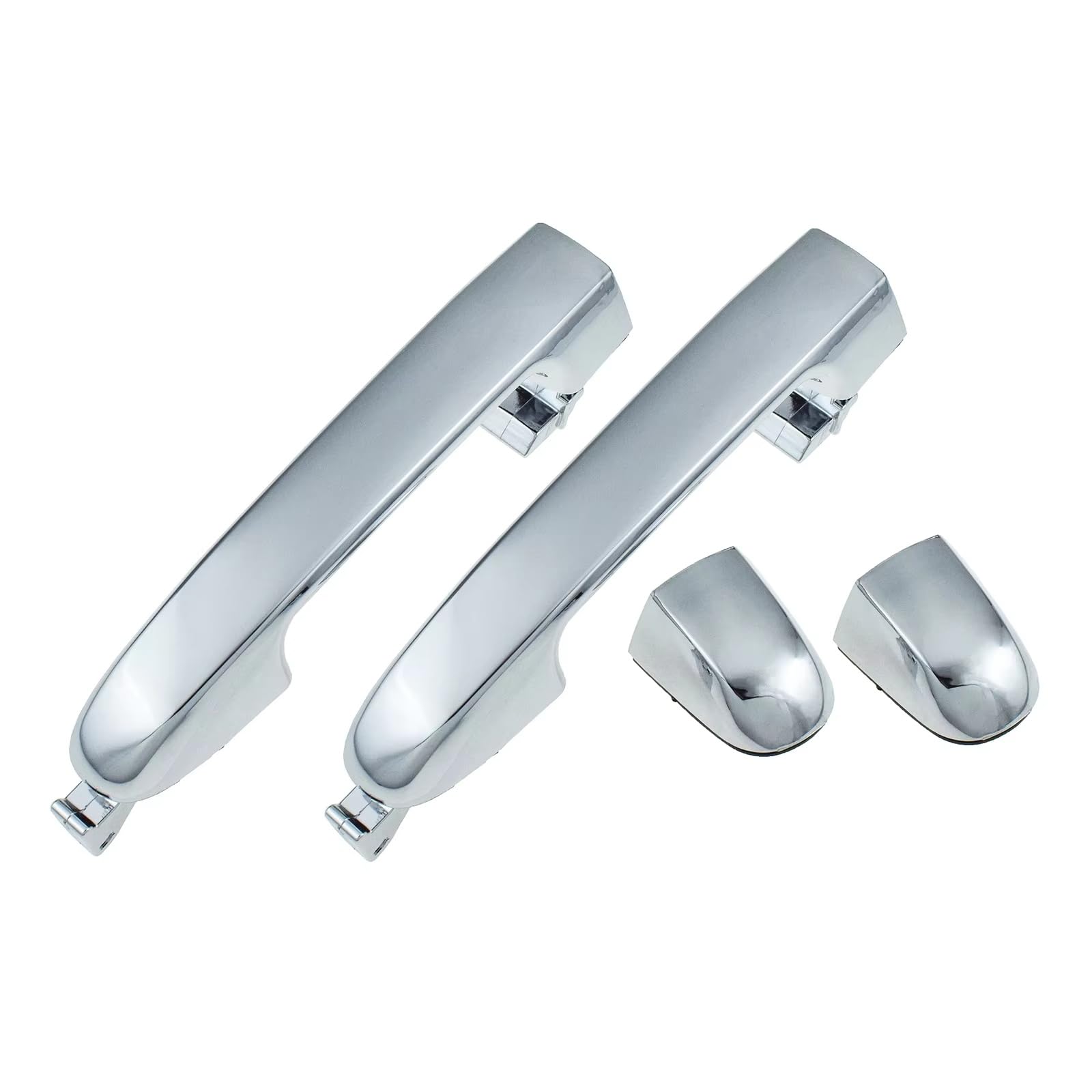 Kpuwers Exterior Door Handle Chrome Exterior Door Handle 82652-1X010 82662-1X010 for Kia for for Cerato 2010-2013 Handles Replacement(Rear Pair)