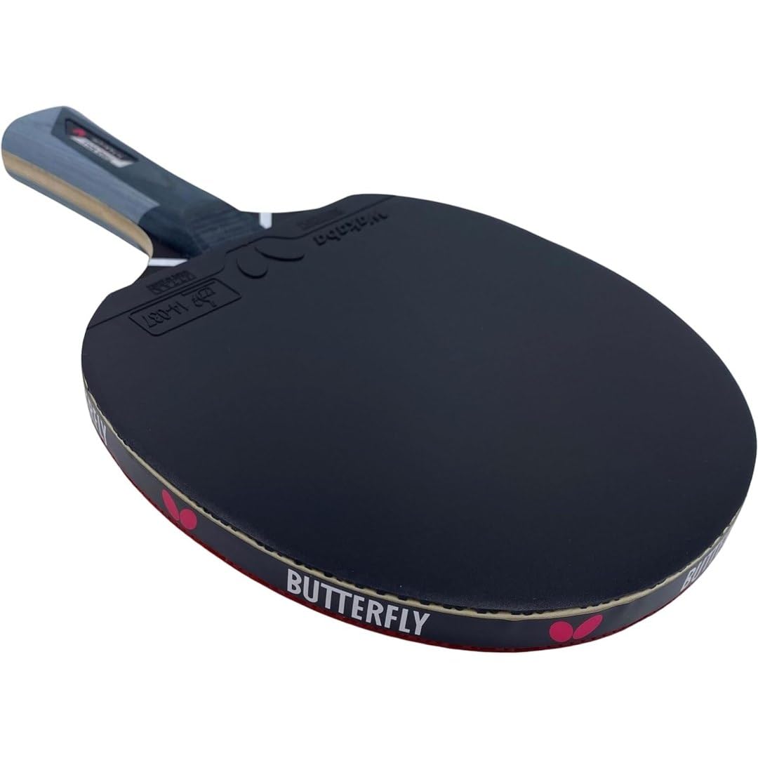 Butterfly Timo Boll Titanium Raquette de tennis de table | Revêtement Wakaba certifié ITTF pour compétition | Éponge de 2,0 mm | Joueurs professionnels entraînés