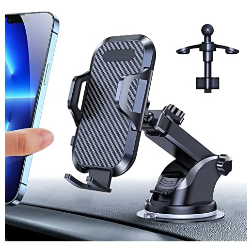 3 en 1 Support Telephone Voiture, Porte Téléphone Voiture Grille aération Pare Brise Tableau de Bord par Ventouse Compatible avec Smartphone iPhone 11 Pro Max / X / XR / XS Max