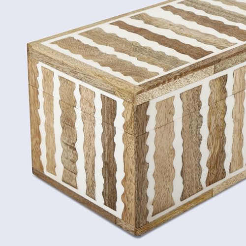 Image of Handicrafts Home 10x5x5 Decorative Box Handmade Storage Organizer Boxes with Lids Keepsake Gift Trinket Box Display Box, Kept Safari