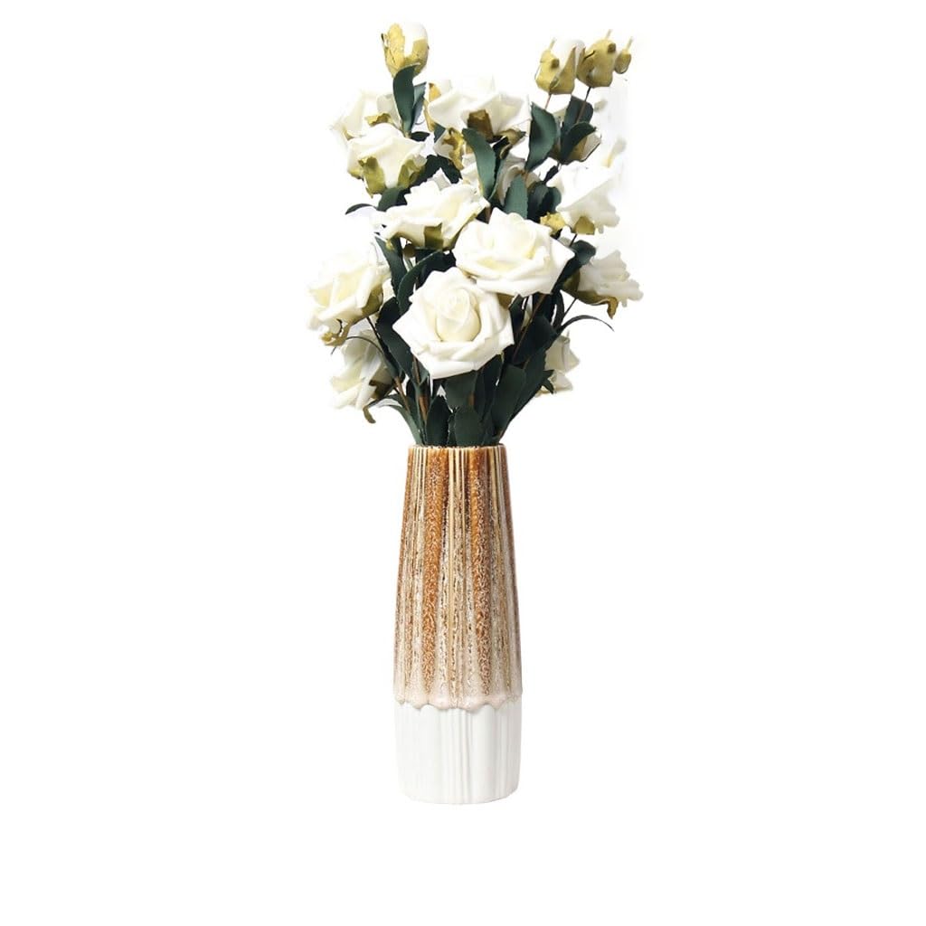 Dining Table Decor Ceramic Hydroponic Vase Simplicity Porcelain Living Room Table Ornaments Home Dried Flower Arranging Device Kitchen Decor(D1)