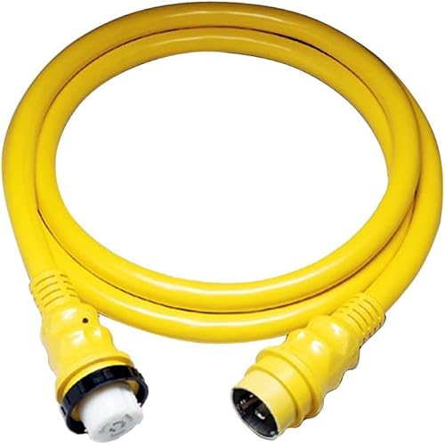Marinco Cable de alimentación Shore 50A 125V - 50' - Amarillo