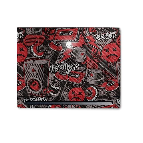 Image of MightySkins Carbon Fiber Skin Compatible with Alienware M18 R1 (2023) Full Wrap Kit - Red Hip Hop | Protective, Durable Textured Carbon Fiber Finish | Easy to Apply & Change Styles | Made in The USA