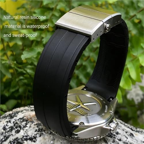 Bracelet de montre 21mm en caoutchouc de qualité supérieure pour montre de plongée - 7